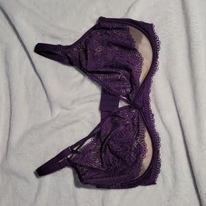 Purple lace bra